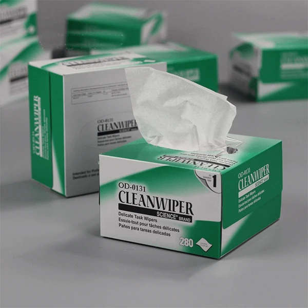 Laboratory lens cleaning tissue